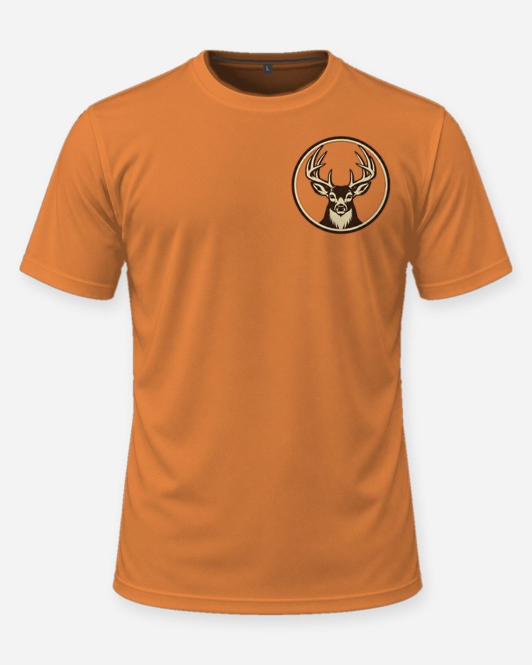 Her Favorite Hunter Whitetail Seal Sleeve Print Shirt - front