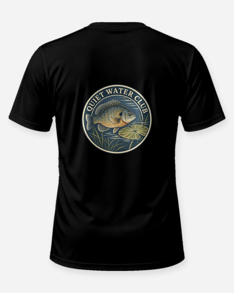 Bluegill Quiet Water Club Pocket Seal Fishing T-Shirt - back