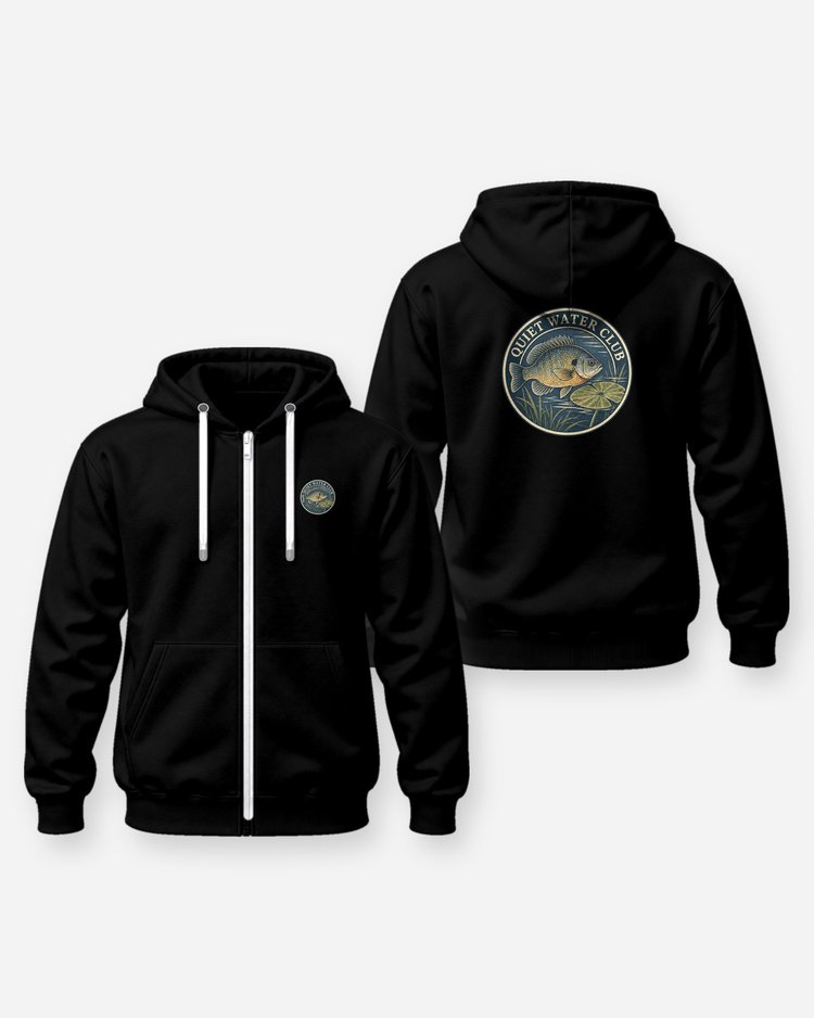 Bluegill Quiet Water Club Pocket Seal Fishing T-Shirt - Zip Hoodie