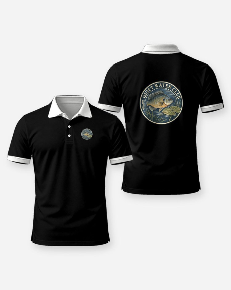 Bluegill Quiet Water Club Pocket Seal Fishing T-Shirt - Polo