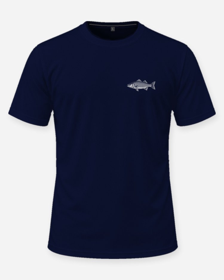 Custom Family Name Striped Bass Fishing Team Shirt - front