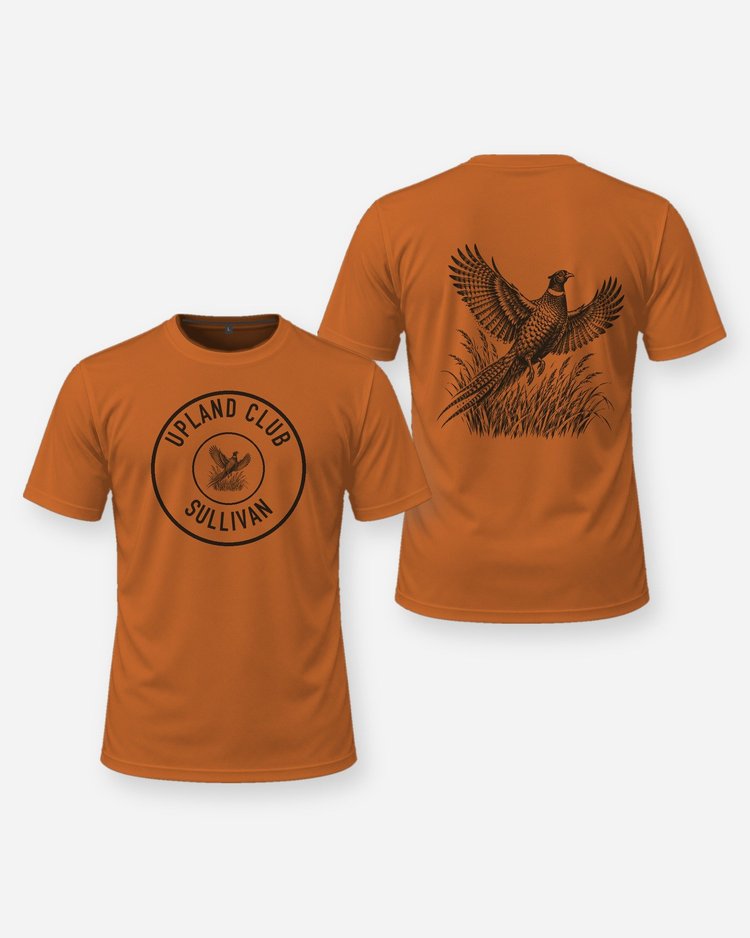Custom Name Upland Club Pheasant Seal Hunting Shirt - front and back