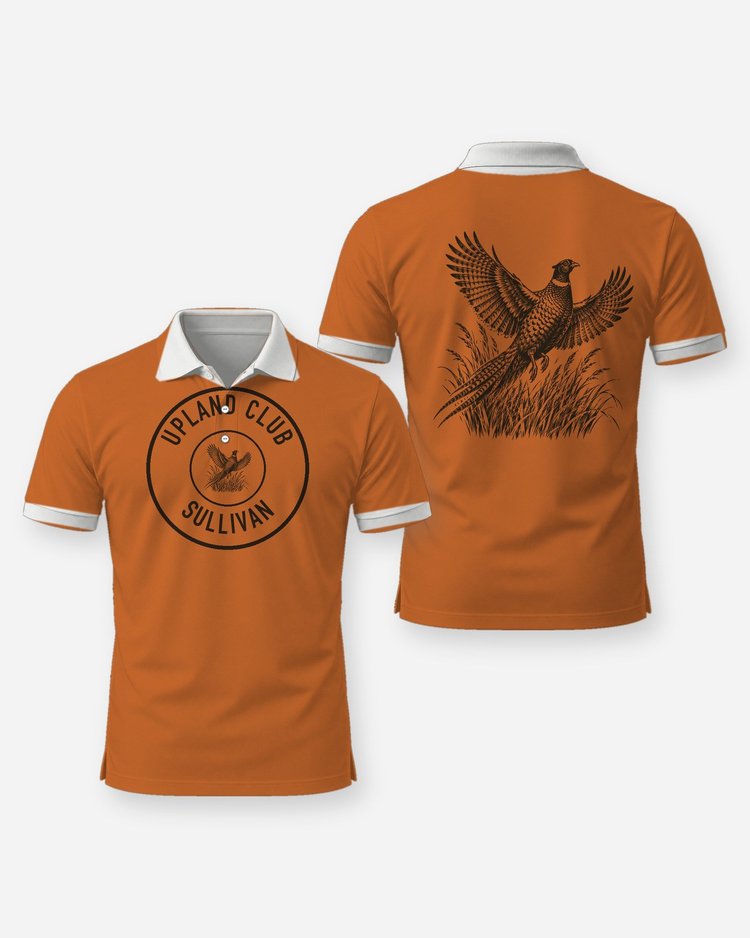 Custom Name Upland Club Pheasant Seal Hunting Shirt - Polo