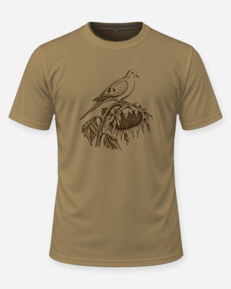 Dove Field Rules Woodcut Mourning Dove Hunting Shirt - front