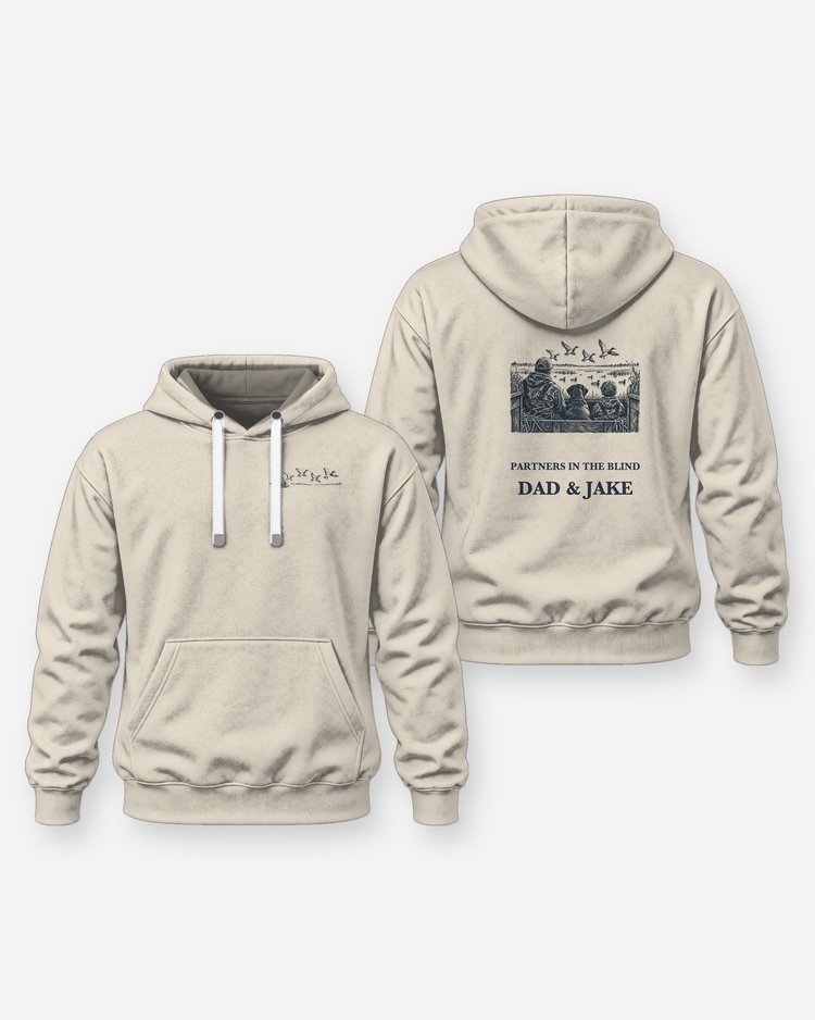 Custom Names Partners In The Blind Father Son Duck Shirt - Hoodie