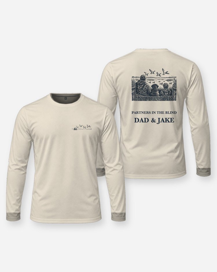 Custom Names Partners In The Blind Father Son Duck Shirt - Long Sleeve