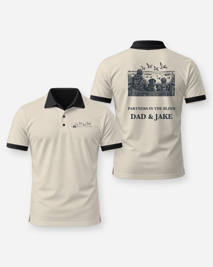 Custom Names Partners In The Blind Father Son Duck Shirt - Polo