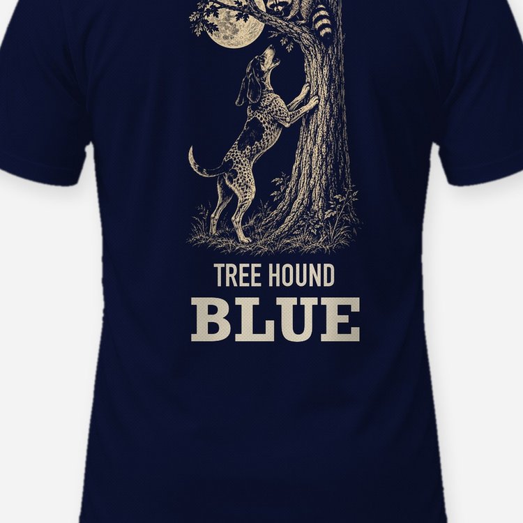 Custom Dog Name Bluetick Coonhound Tree Hound Shirt - print close-up