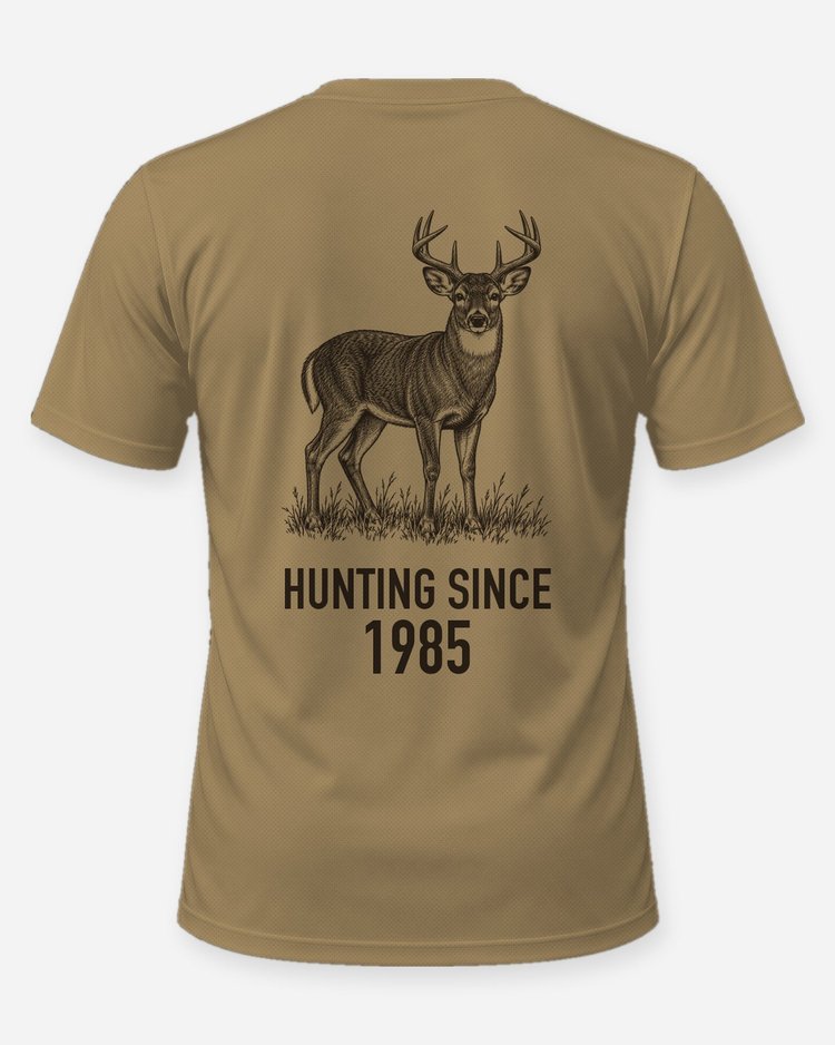 Hunting Since Custom Year Whitetail Buck Shirt - back