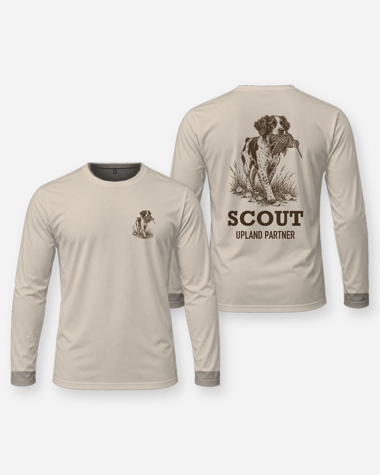 Custom Dog Name Brittany Woodcock Upland Partner Shirt - Long Sleeve