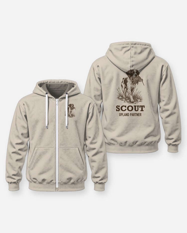 Custom Dog Name Brittany Woodcock Upland Partner Shirt - Zip Hoodie