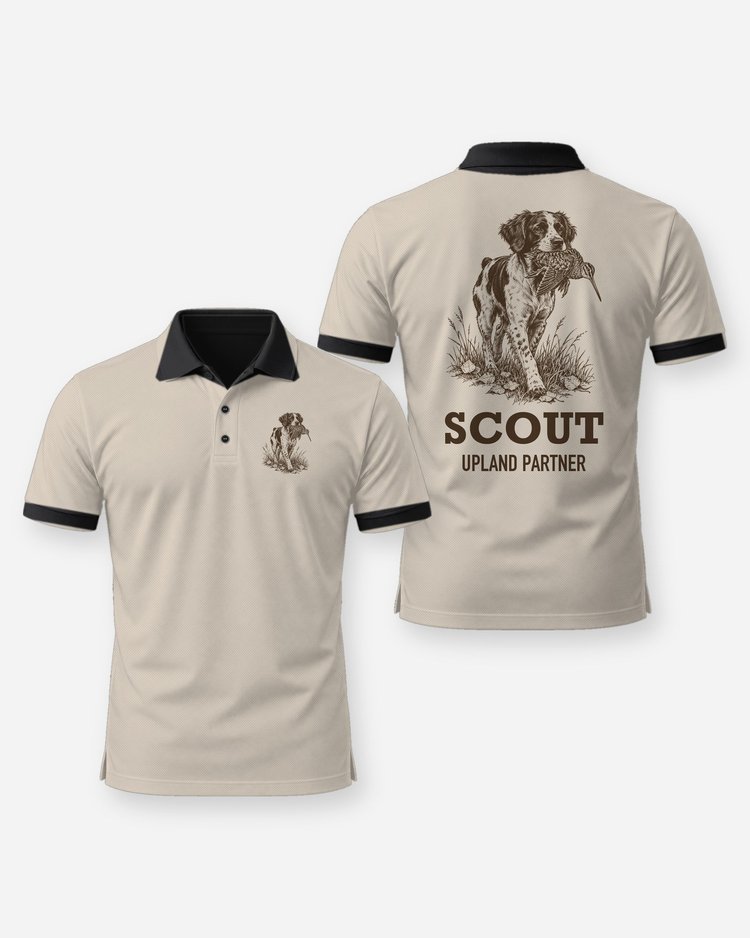 Custom Dog Name Brittany Woodcock Upland Partner Shirt - Polo