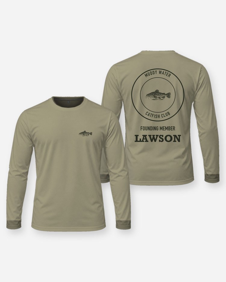 Muddy Water Catfish Club Founding Member Custom Name Shirt - Long Sleeve