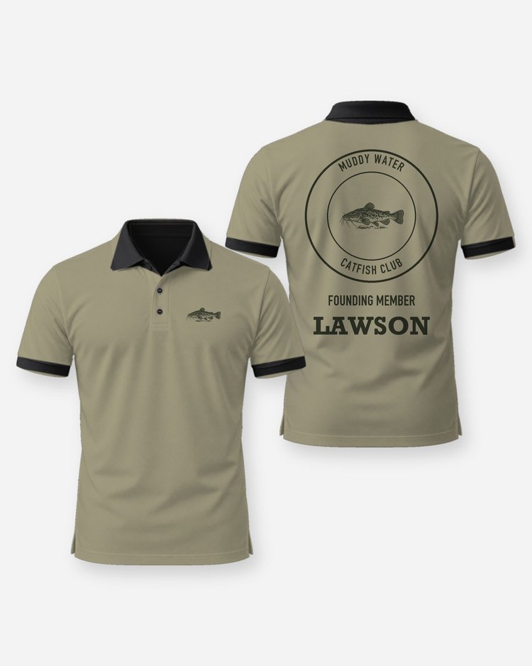 Muddy Water Catfish Club Founding Member Custom Name Shirt - Polo