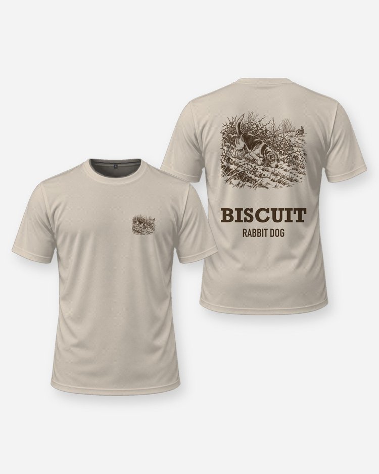 Custom Dog Name Beagle Rabbit Dog Hunting Shirt - front and back