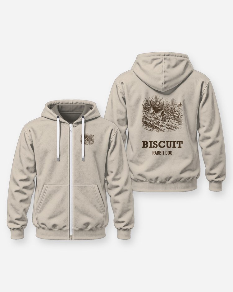 Custom Dog Name Beagle Rabbit Dog Hunting Shirt - Zip Hoodie