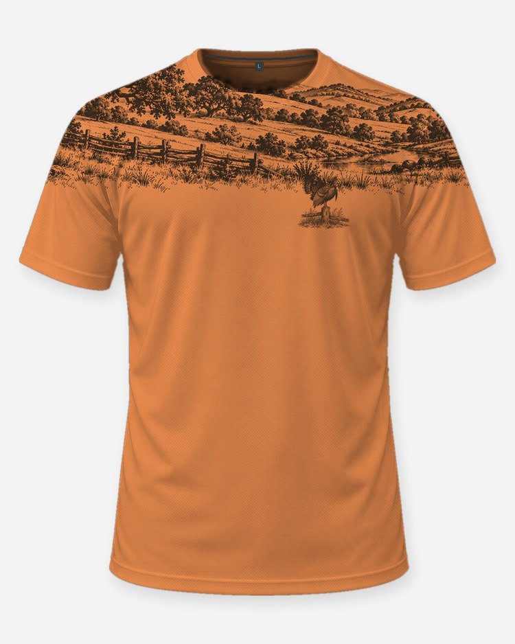 Custom Name Turkey Woods Oak Ridge Yoke Turkey Hunting Shirt - front