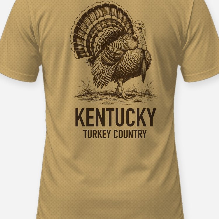 Custom State Turkey Country Woodcut Hunting Shirt - print close-up