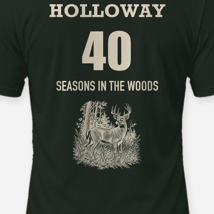 Custom Name And Seasons Count Whitetail Deer Hunting Shirt - print close-up