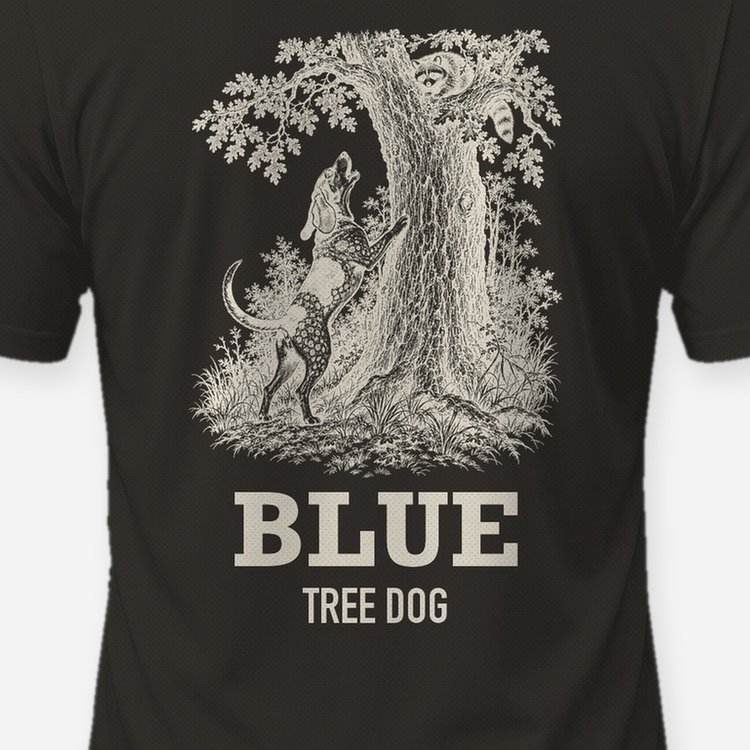 Custom Dog Name Coonhound Tree Dog Hunting Shirt - print close-up