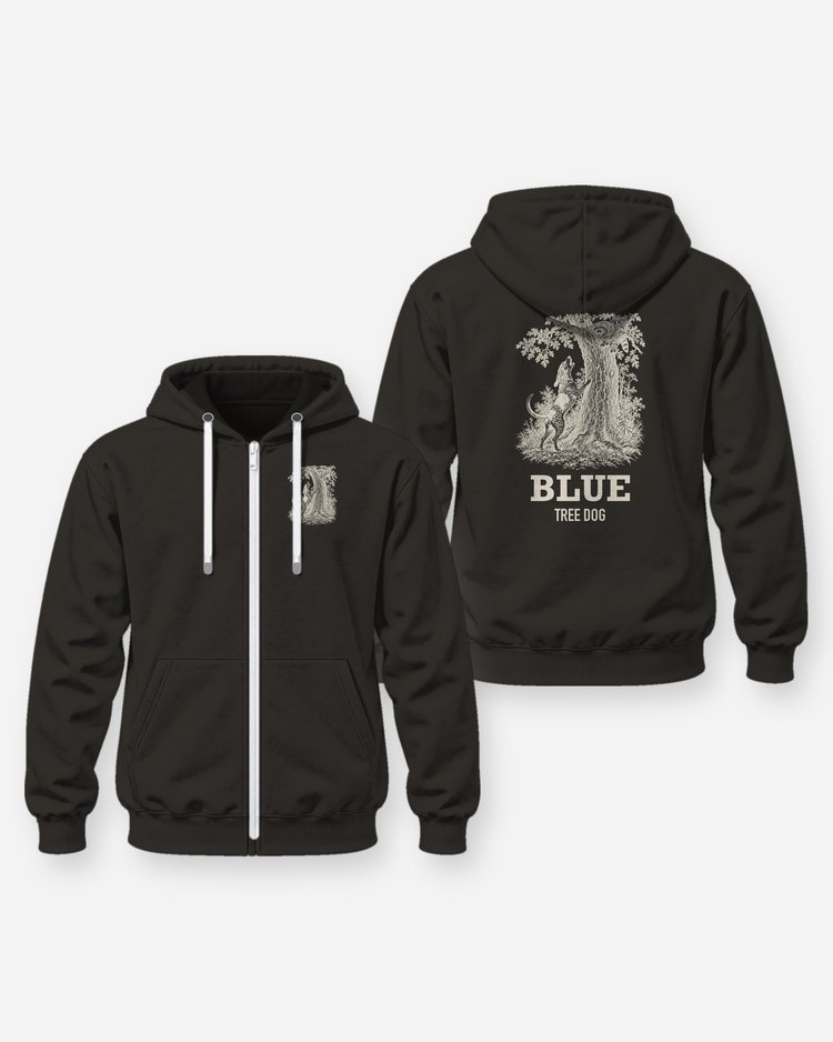 Custom Dog Name Coonhound Tree Dog Hunting Shirt - Zip Hoodie