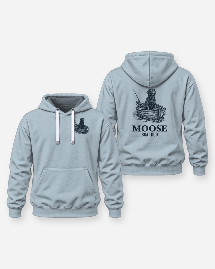 Custom Dog Name Chocolate Lab Boat Dog Fishing Shirt - Hoodie