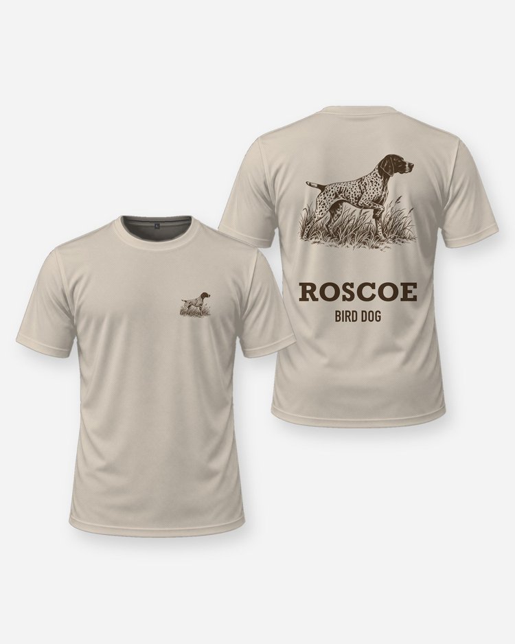 Custom Dog Name German Shorthaired Pointer Bird Dog Shirt - front and back