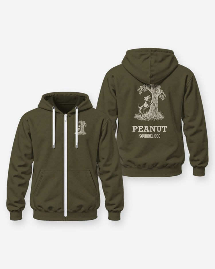 Custom Dog Name Feist Squirrel Dog Hunting Shirt - Zip Hoodie