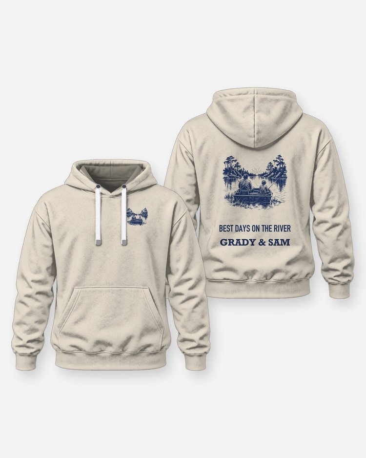 Best Days On The River Custom Names Jon Boat Fishing Shirt - Hoodie
