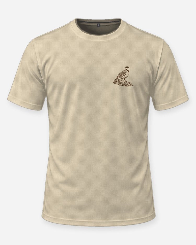 Custom Name Upland Co Chukar Partridge Woodcut Hunting Shirt - front