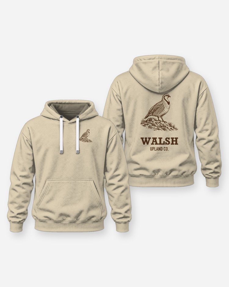 Custom Name Upland Co Chukar Partridge Woodcut Hunting Shirt - Hoodie