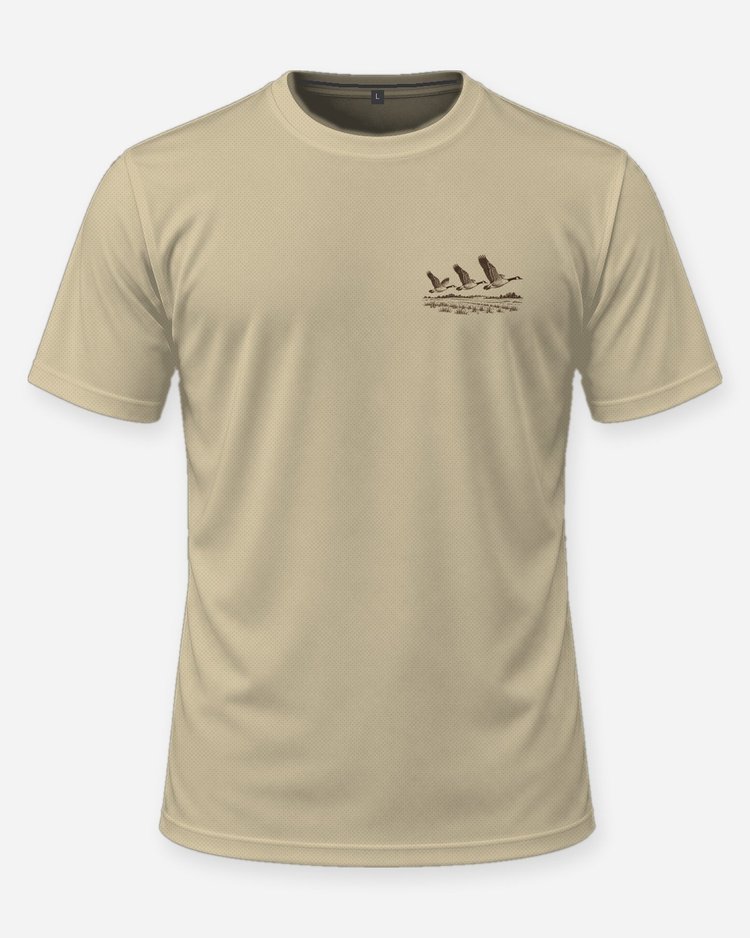 Custom State Goose Country Woodcut Waterfowl Shirt - front