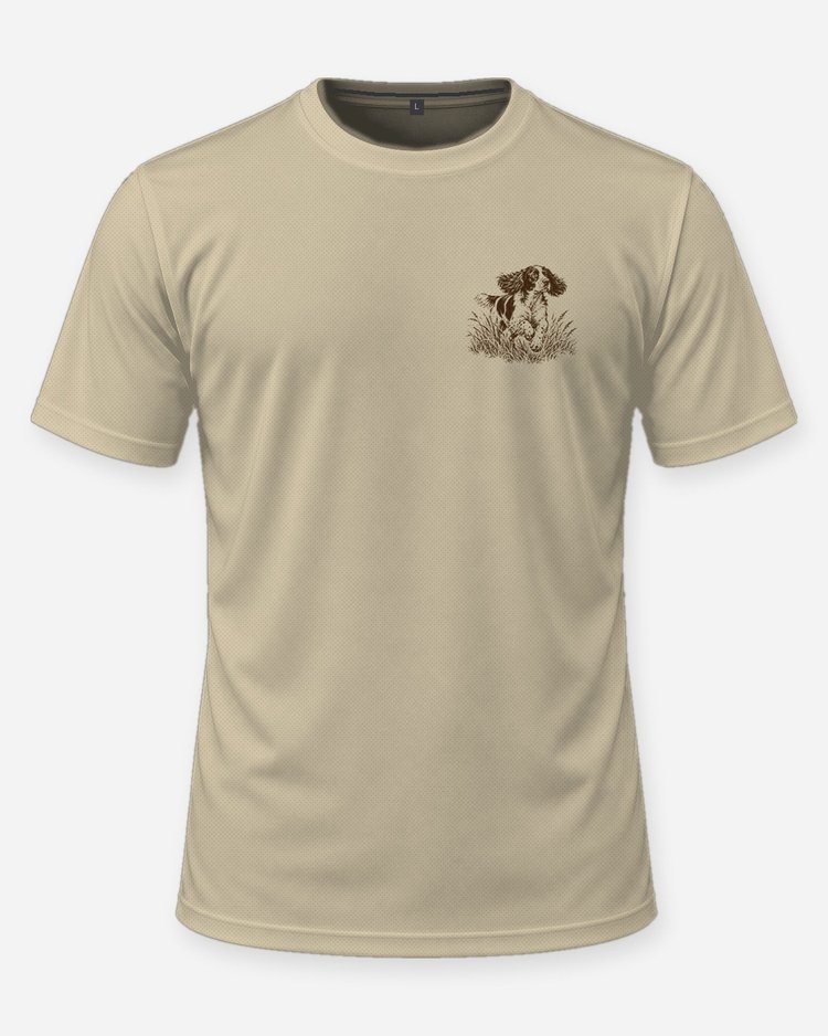 Custom Dog Name Upland Partner Springer Spaniel Woodcut Shirt - front