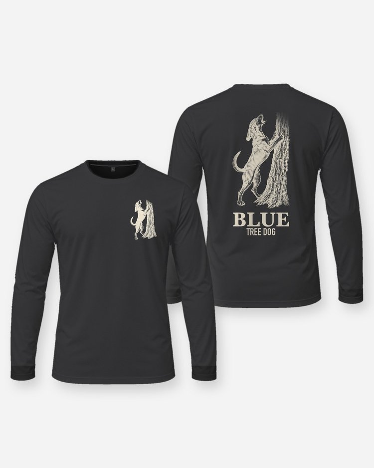 Custom Dog Name Coonhound Treeing Hunting Shirt - Long Sleeve