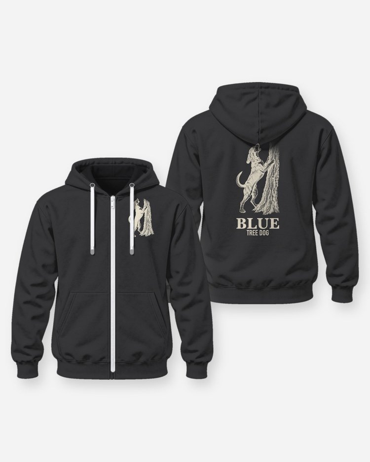 Custom Dog Name Coonhound Treeing Hunting Shirt - Zip Hoodie
