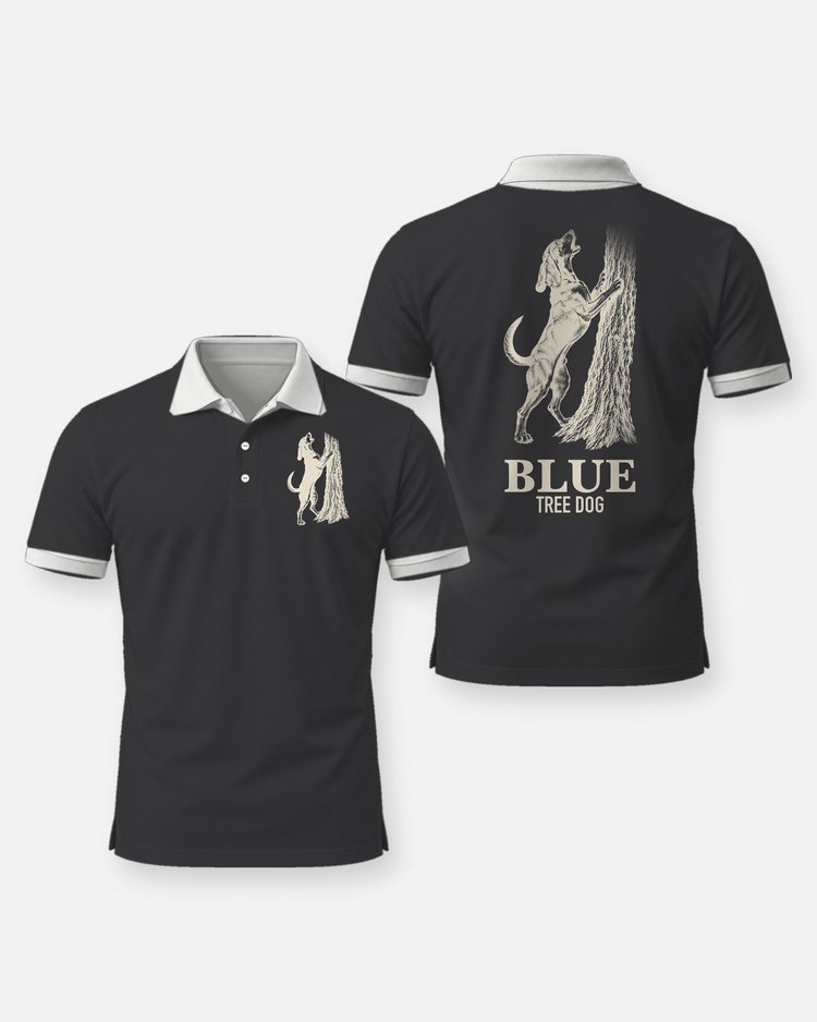 Custom Dog Name Coonhound Treeing Hunting Shirt - Polo