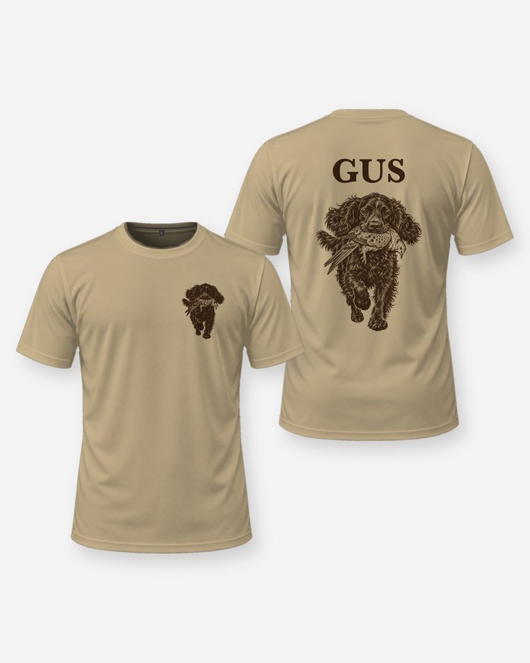 Custom Dog Name Boykin Spaniel Dove Hunt Shirt - front and back