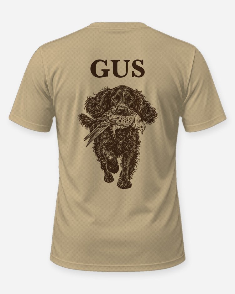 Custom Dog Name Boykin Spaniel Dove Hunt Shirt - back