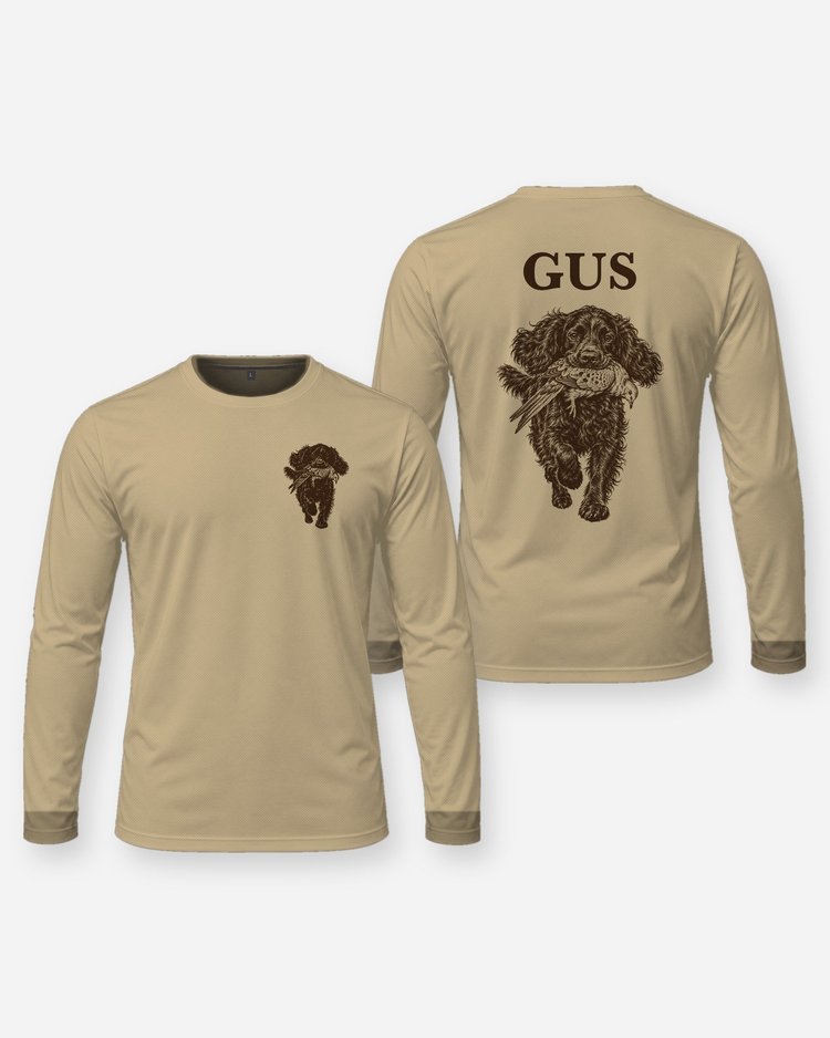 Custom Dog Name Boykin Spaniel Dove Hunt Shirt - Long Sleeve