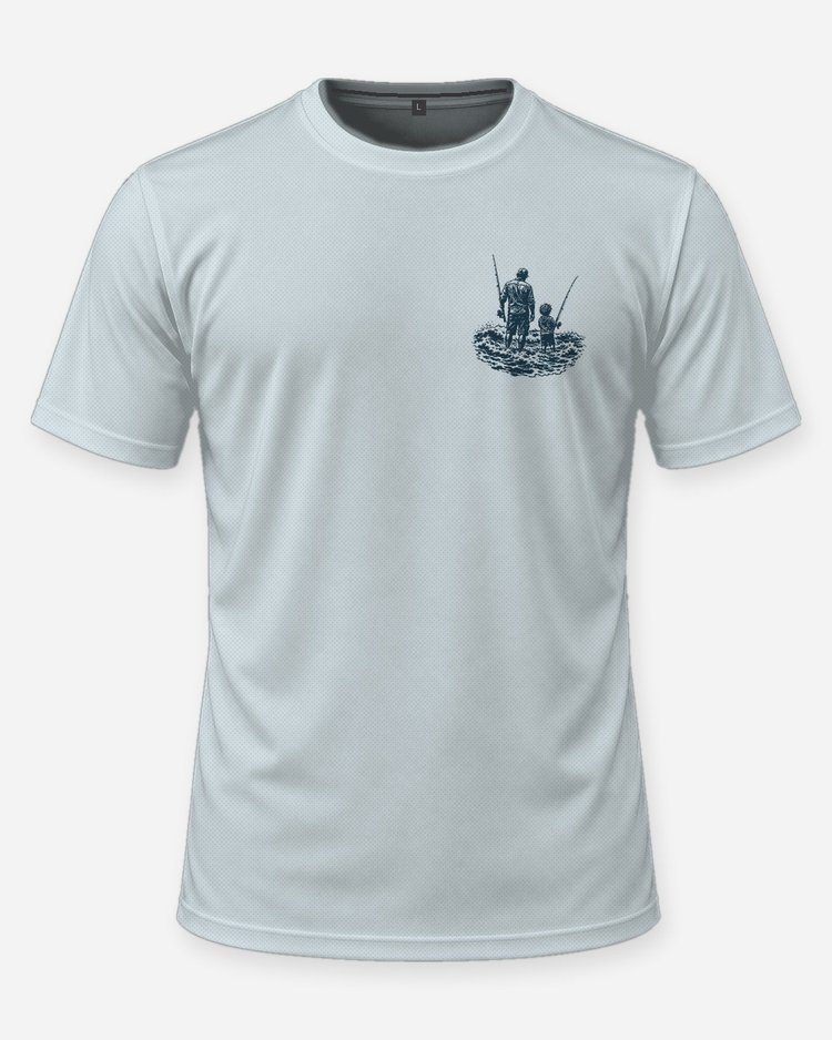 Custom Kid Name First Mate Surf Fishing Shirt - front