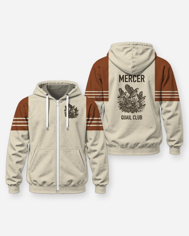 Custom Family Name Bobwhite Quail Club Hunting Shirt - Zip Hoodie