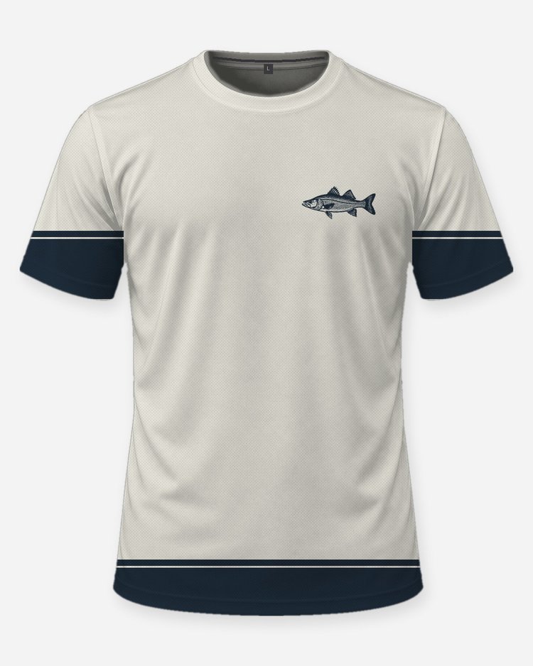 Custom Spot Name Snook Woodcut Fishing Shirt - front