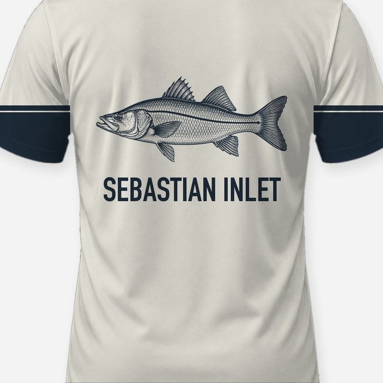 Custom Spot Name Snook Woodcut Fishing Shirt - print close-up