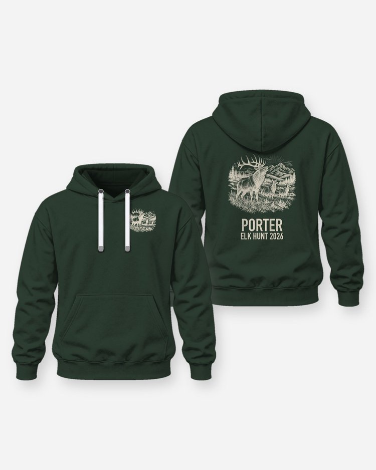 Custom Name Elk Hunt Year Bugling Bull Shirt - Hoodie