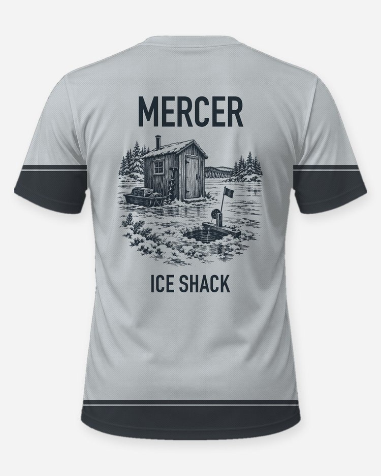 Custom Family Name Ice Fishing Shack Shirt - back