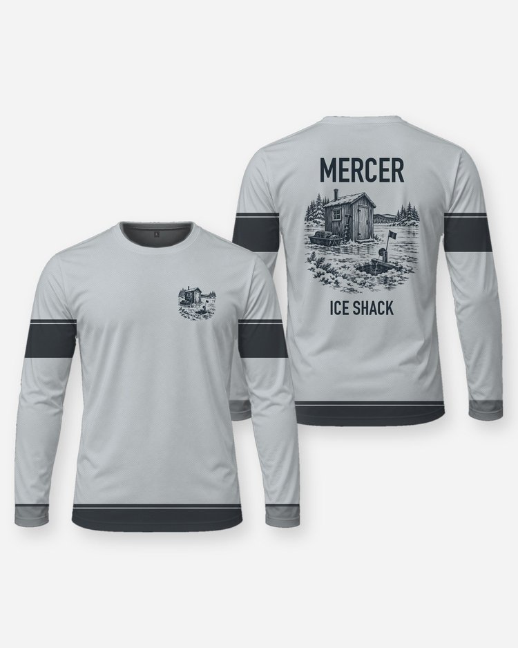 Custom Family Name Ice Fishing Shack Shirt - Long Sleeve