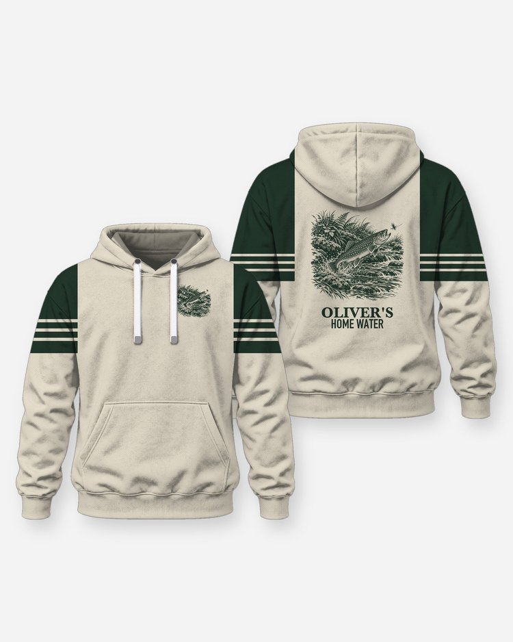 Custom Name Home Water Trout Fly Fishing Shirt - Hoodie