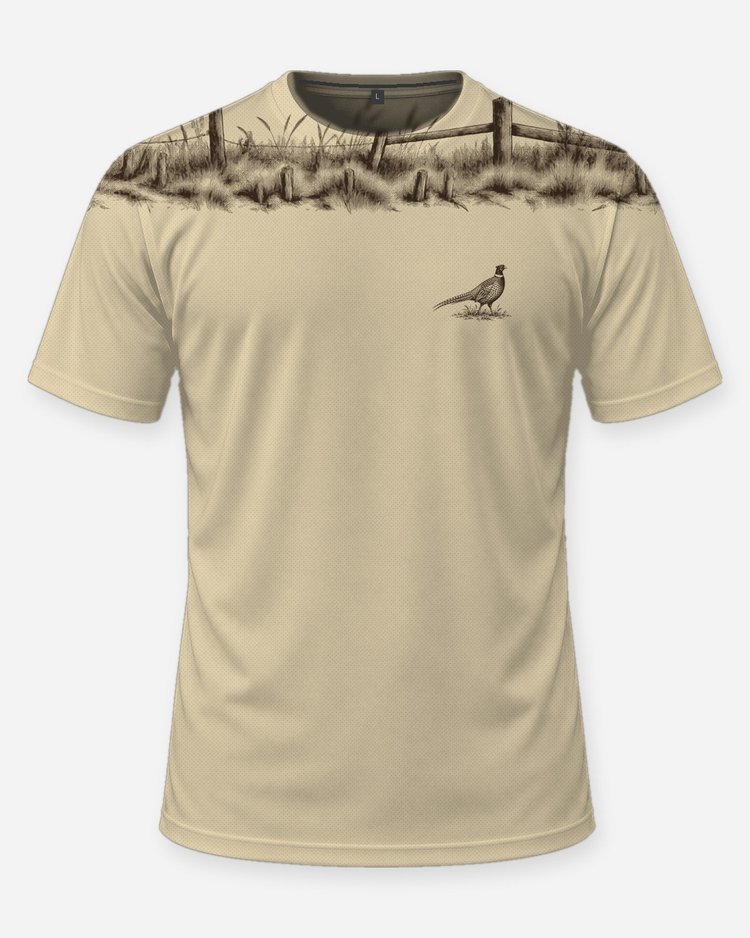 Custom Name Pheasant Club Fence Line Yoke Hunting Shirt - front