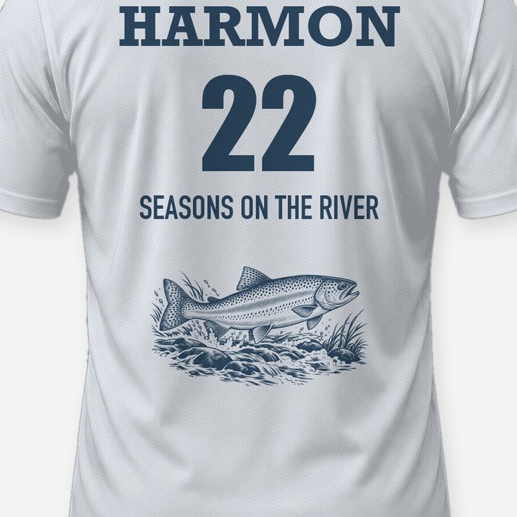 Custom Name And Seasons Count Rainbow Trout Fishing Shirt - print close-up