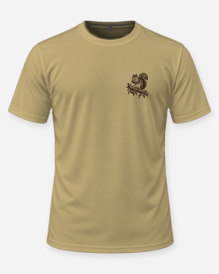 Squirrel Season Fox Squirrel Hickory Woodcut Hunting Shirt - front